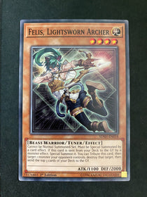 Yugioh Felis, Lightsworn Archer SDSH-EN018 Common 1st Edition NM