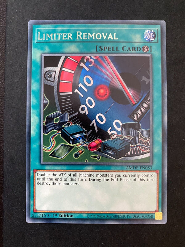 Yugioh Limiter Removal AMDE-EN053 Rare 1st Edition NM