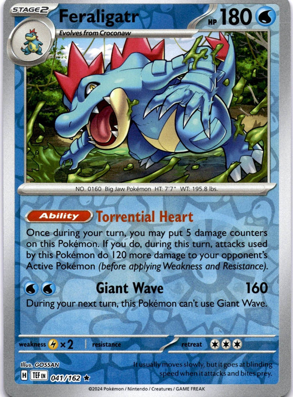 Pokemon Feraligatr 041/162 Temporal Forces Reverse Holo NM