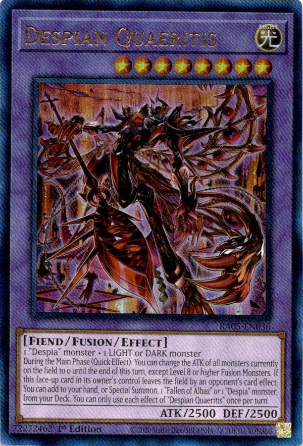Yugioh Despian Quaeritis RA05-EN036 NA Print Ultimate Rare 1st Edition NM