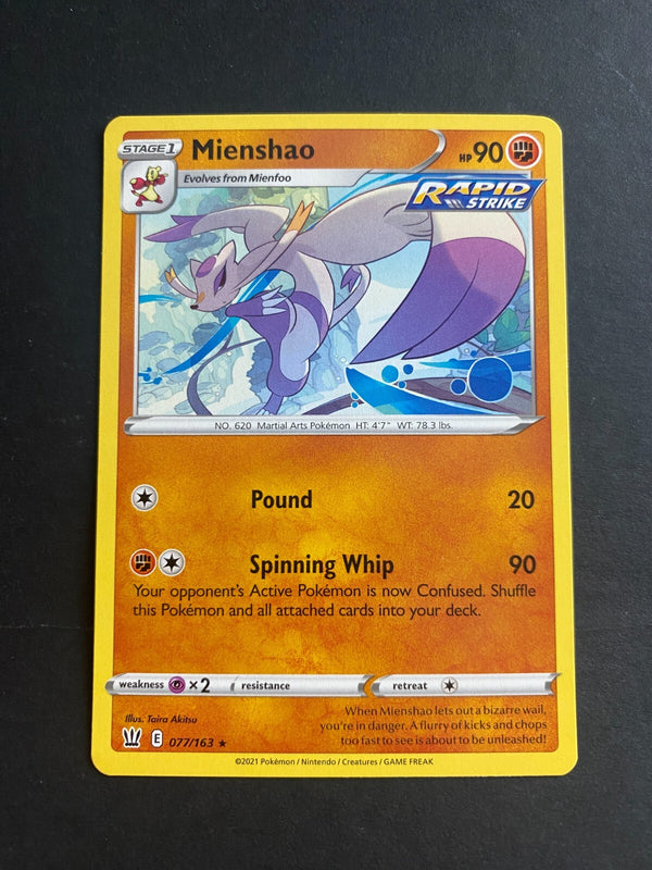 Pokemon Mienshao 077/163 Battle Styles Rare Non Holo NM