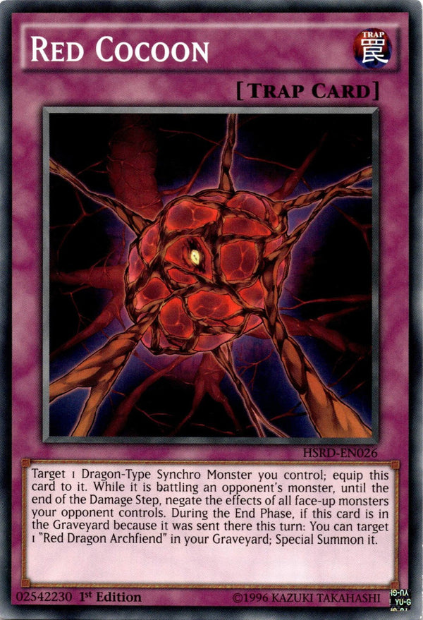 Yugioh Red Cocoon HSRD-EN026 Common 1st Edition VLP/NM