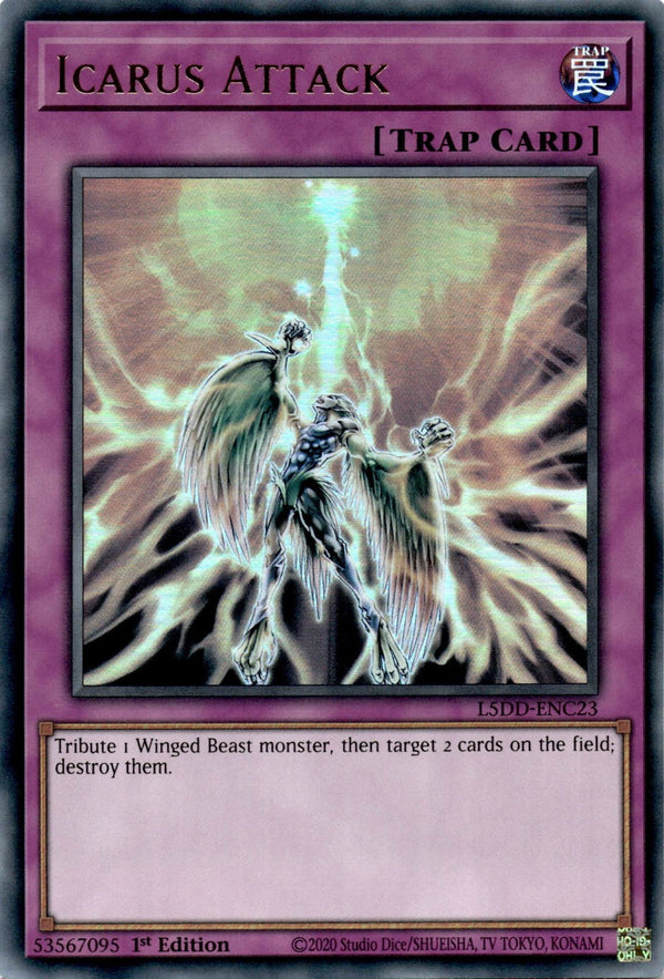 Yugioh Icarus Attack L5DD-ENC23 Ultra Rare 1st Edition NM