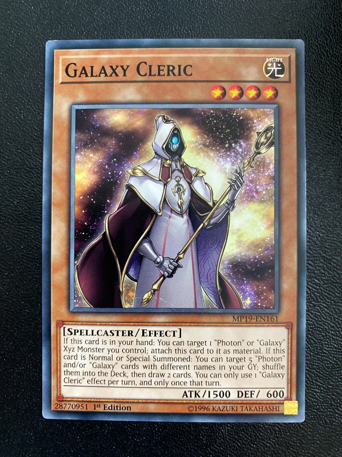 Yugioh Galaxy Cleric MP19-EN161 Common 1st Edition MP/LP