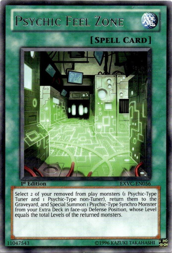Yugioh Psychic Feel Zone EXVC-EN056 Rare 1st Edition VLP/NM