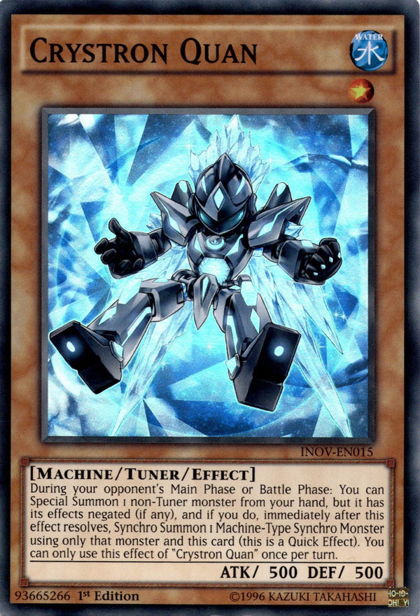 Yugioh Crystron Quan INOV-EN015 Super Rare 1st Edition LP/NM