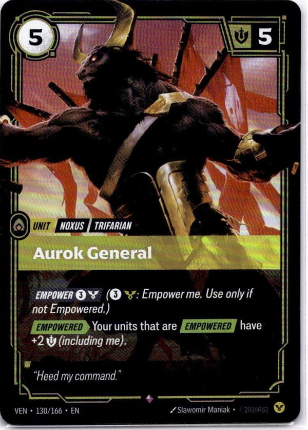 Riftbound Aurok General 130/166 Vendetta Rare NM