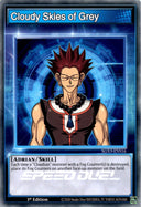Yugioh Cloudy Skies of Grey SGX3-ENS16 Speed Duel Common 1st Edition NM