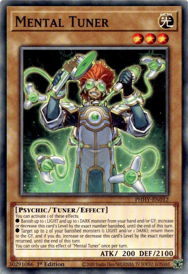 Yugioh Mental Tuner PHHY-EN012 Common 1st Edition NM