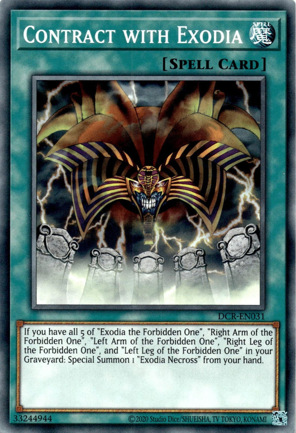 Yugioh Contract with Exodia DCR-EN031 Common Unlimited Edition NM
