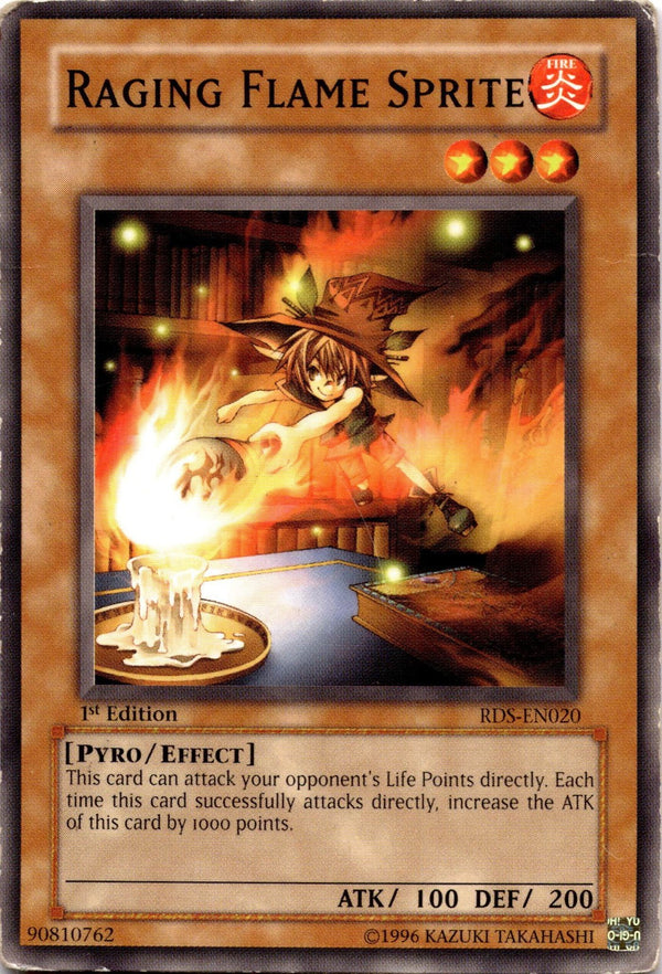 Yugioh Raging Flame Sprite RDS-EN020 Common 1st Edition HP