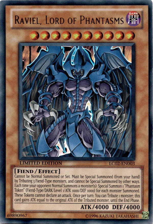 Yugioh Raviel, Lord of Phantasms LC02-EN003 Ultra Rare Limited Edition LP