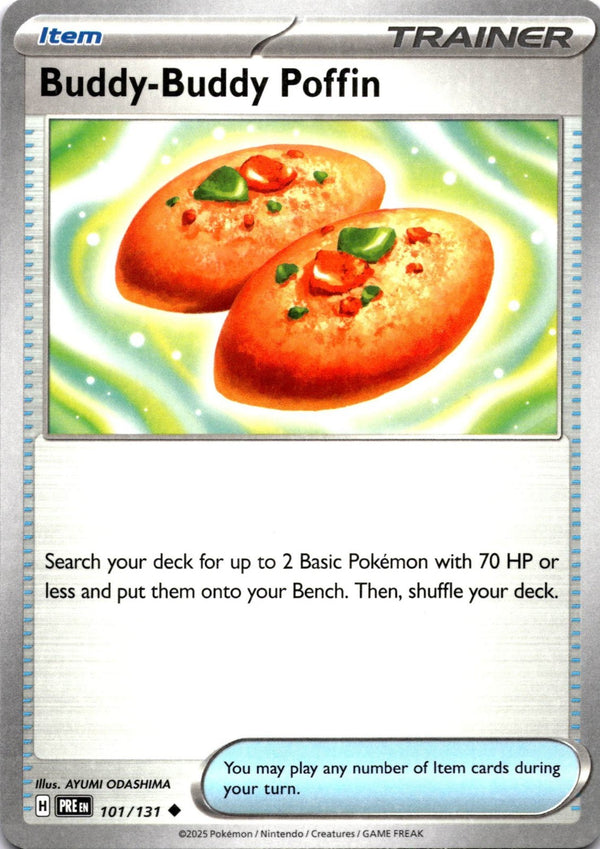 Pokemon Buddy Buddy Poffin 101/131 Prismatic Evolutions Non Holo NM