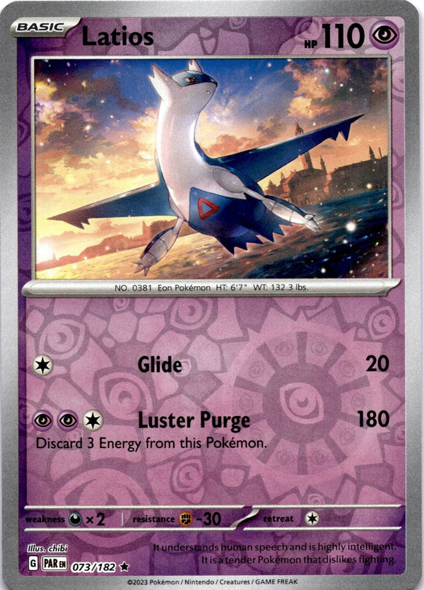Pokemon Latios 073/182 Paradox Rift Reverse Holo NM
