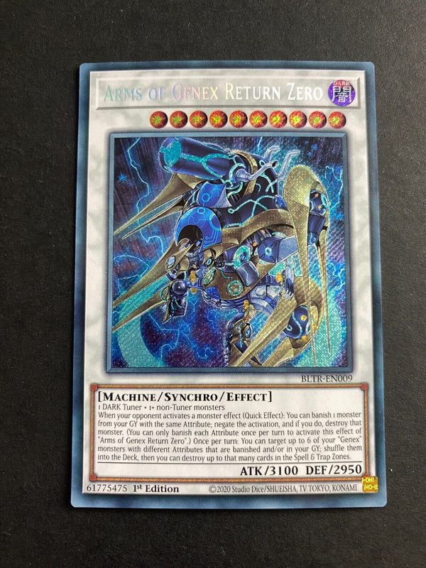 Yugioh Arms of Genex Return Zero BLTR-EN009 Secret Rare 1st Edition NM