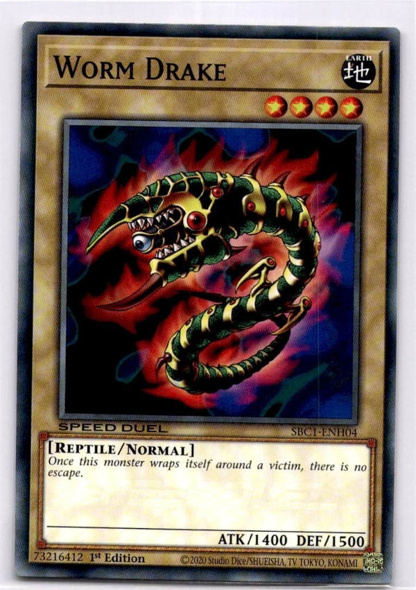 Yugioh Worm Drake SBC1-ENH04 Common 1st Edition NM