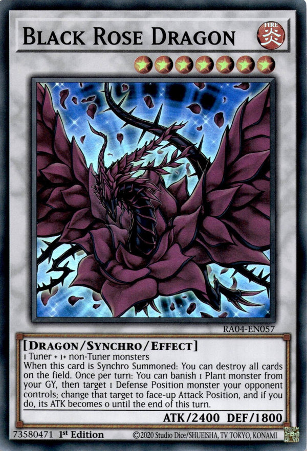 Yugioh Black Rose Dragon RA04-EN057 Super Rare 1st Edition NM