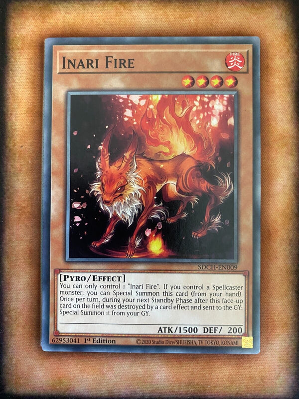 Yugioh Inari Fire SDCH-EN009 Common 1st Edition NM