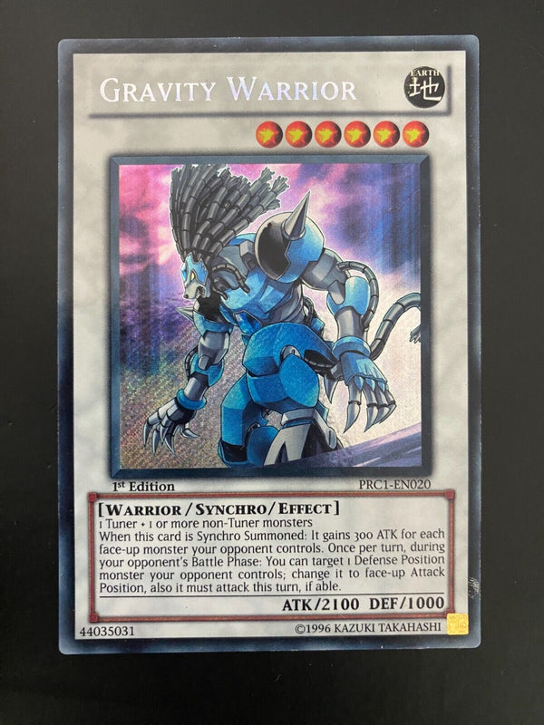 Yugioh Gravity Warrior PRC1-EN020 Secret Rare 1st Edition MP