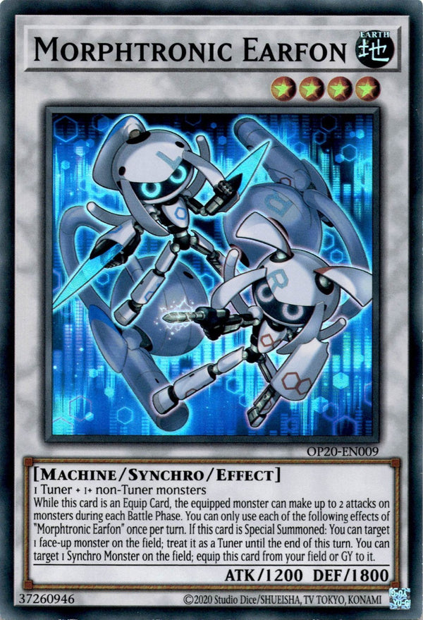 Yugioh Morphtronic Earfon OP20-EN009 Super Rare Unlimited Edition MP/LP