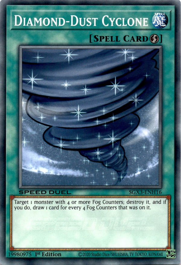 Yugioh Diamond-Dust Cyclone SGX3-ENH16 Speed Duel Common 1st Edition NM