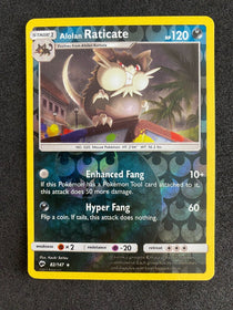 Pokemon Alolan Raticate 82/147 Burning Shadows Reverse Holo NM