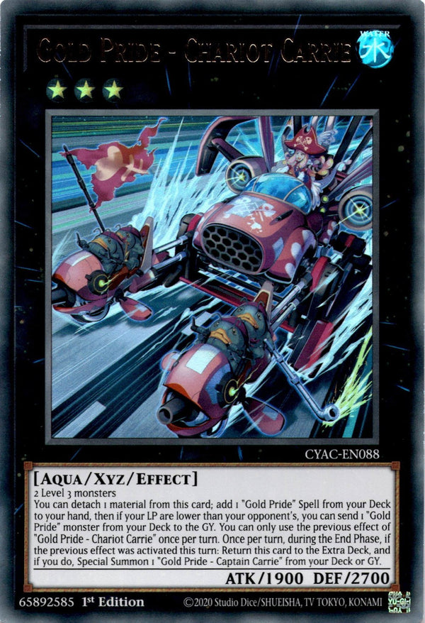 Yugioh Gold Pride - Chariot Carrie CYAC-EN088 Ultra Rare 1st Edition VLP/NM