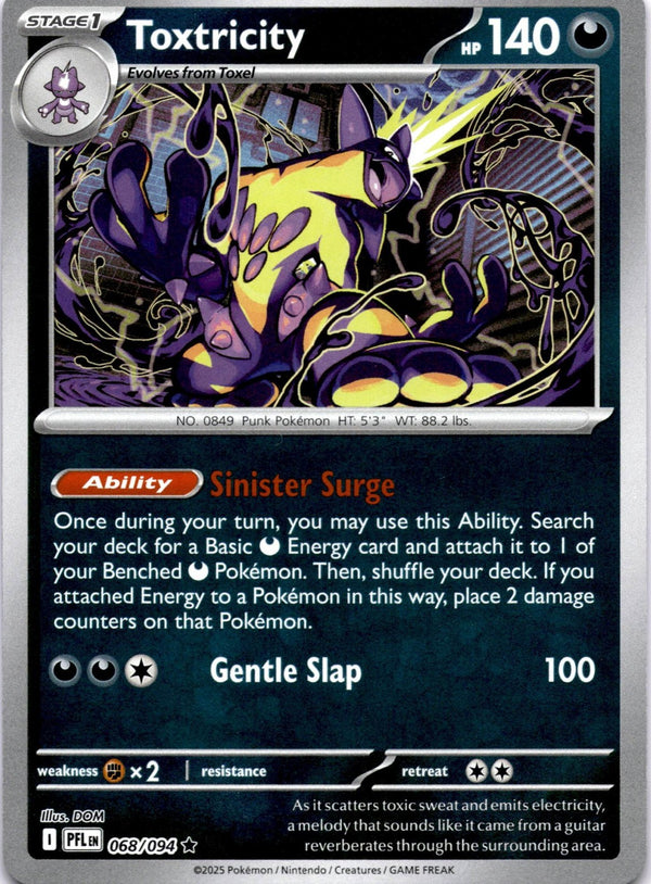 Pokemon Toxtricity 068/094 Phantasmal Flames Reverse Holo NM