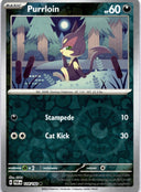 Pokemon Purrloin 114/182 Paradox Rift Reverse Holo NM