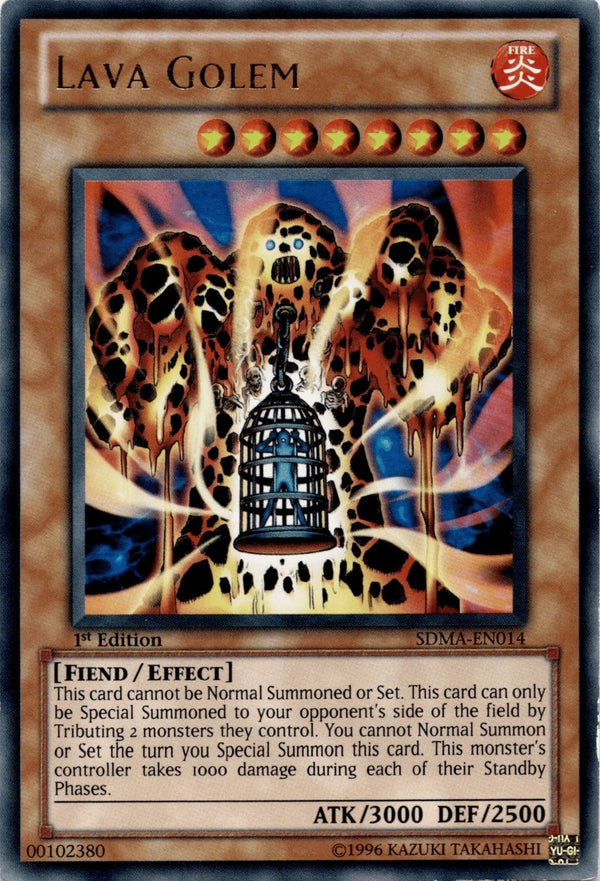 Yugioh Lava Golem SDMA-EN014 Ultra Rare 1st Edition LP