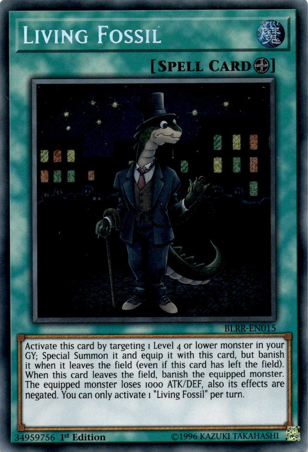 Yugioh Living Fossil BLRR-EN015 Secret Rare 1st Edition VLP/NM
