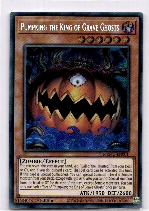 Yugioh Pumpking the King of Grave Ghosts MZMU-EN001 Secret Rare 1st Edition NM