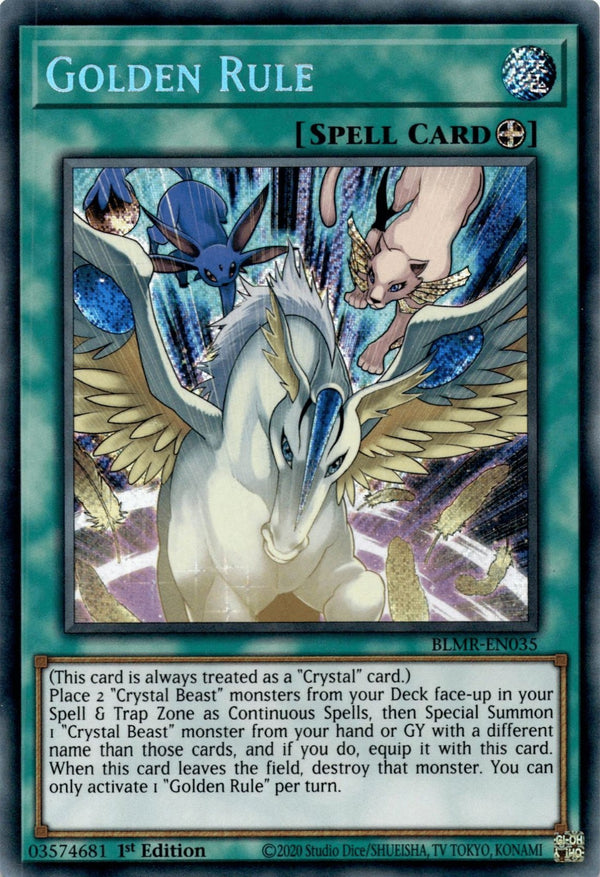 Yugioh Golden Rule BLMR-EN035 Secret Rare 1st Edition NM