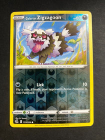 Pokemon Galarian Zigzagoon 159/264 Fusion Strike Reverse Holo VLP/NM