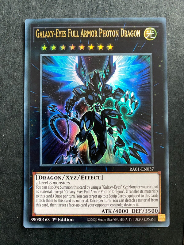 Yugioh Galaxy-Eyes Full Armor Photon Dragon RA01-EN037 Ultra Rare 1st Edition NM