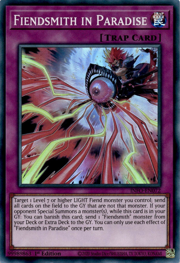 Yugioh Fiendsmith in Paradise INFO-EN072 Super Rare 1st Edition MP