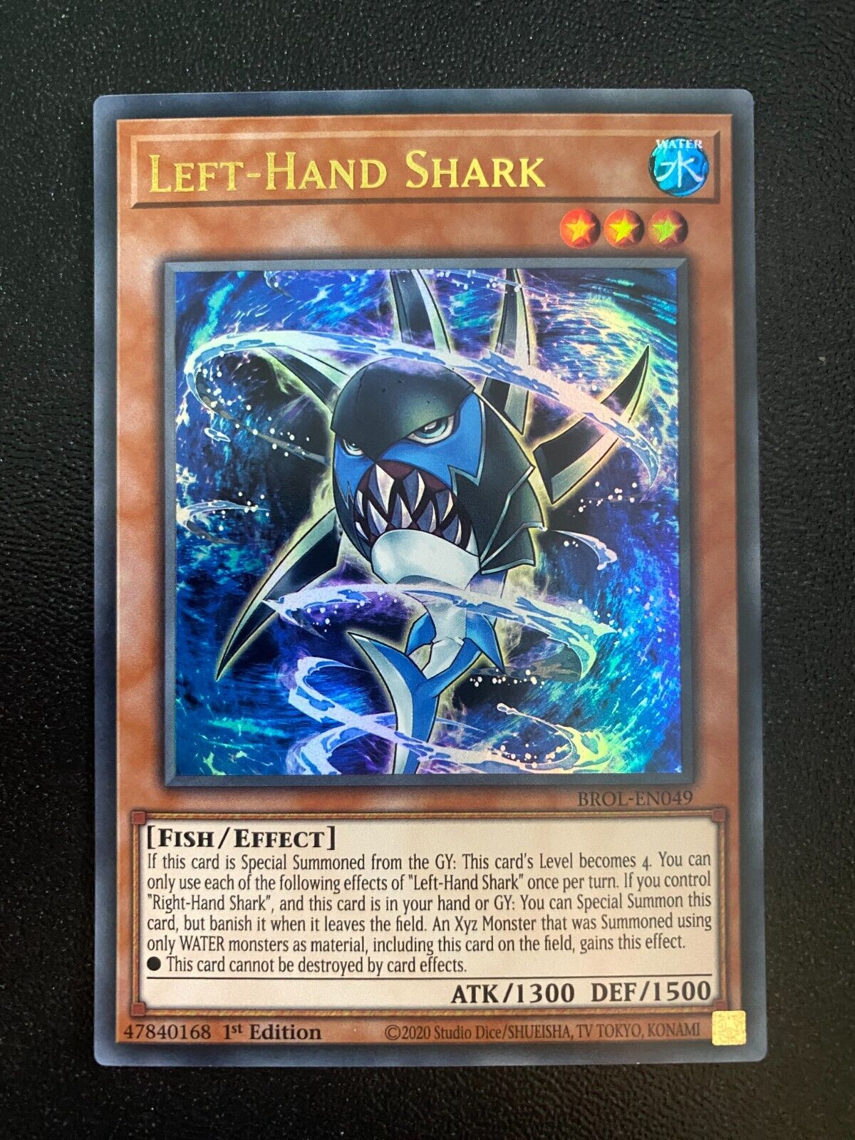 Yugioh Left-Hand Shark BROL-EN049 Ultra Rare 1st Edition NM