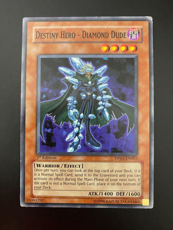 Yugioh Destiny Hero - Diamond Dude DP05-EN003 Common 1st Edition HP/MP