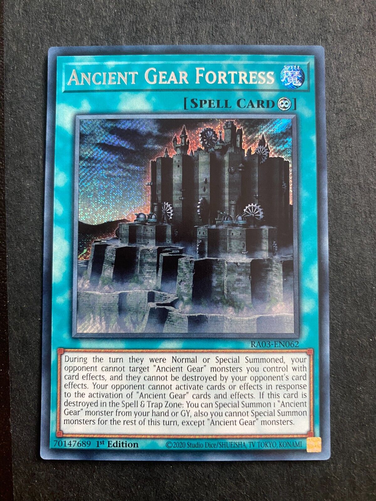 Yugioh Ancient Gear Fortress RA03-EN062 Secret Rare 1st Edition NM