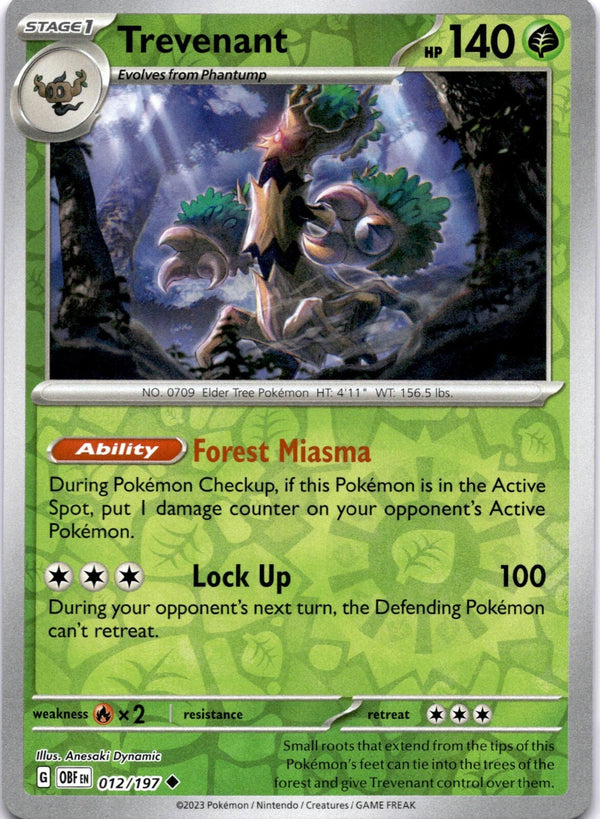 Pokemon Trevenant 012/197 Paldea Evolved Reverse Holo NM