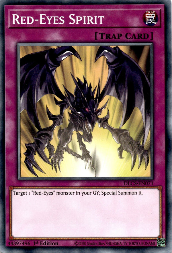 Yugioh Red-Eyes Spirit DLCS-EN071 Common 1st Edition NM