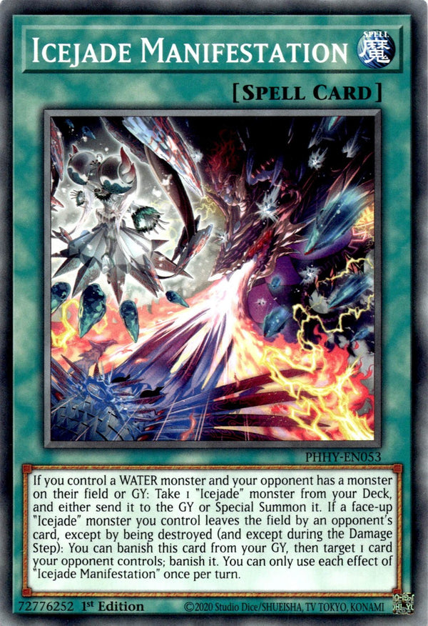 Yugioh Icejade Manifestation PHHY-EN053 Common 1st Edition NM