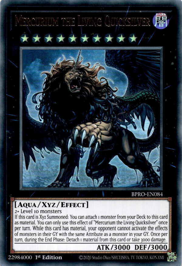Yugioh Mercurium the Living Quicksilver BPRO-EN084 Ultra Rare 1st Edition NM