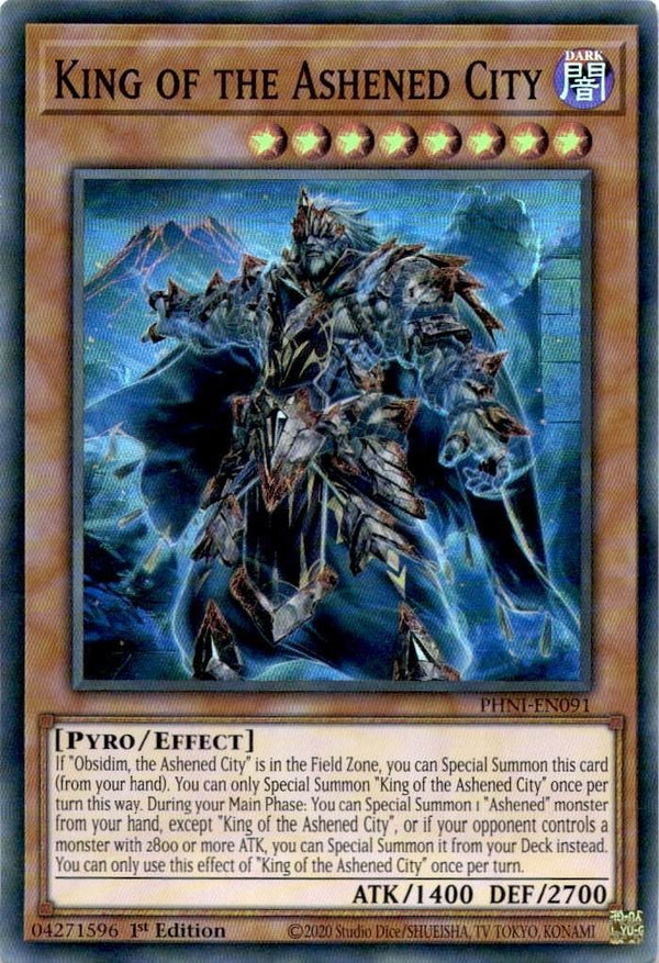 Yugioh King of the Ashened City PHNI-EN091 Super Rare 1st Edition NM