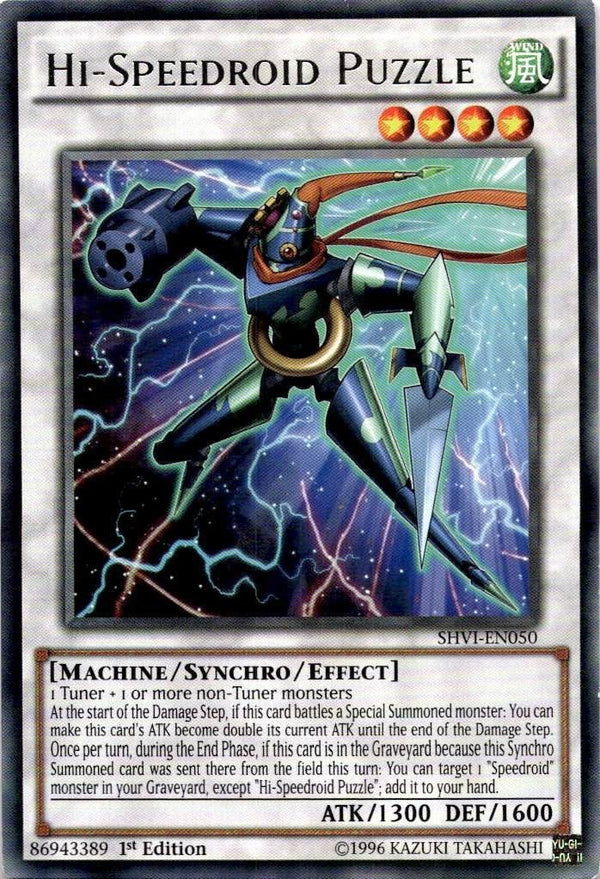 Yugioh Hi-Speedroid Puzzle SHVI-EN050 Rare 1st/unl Edition LP