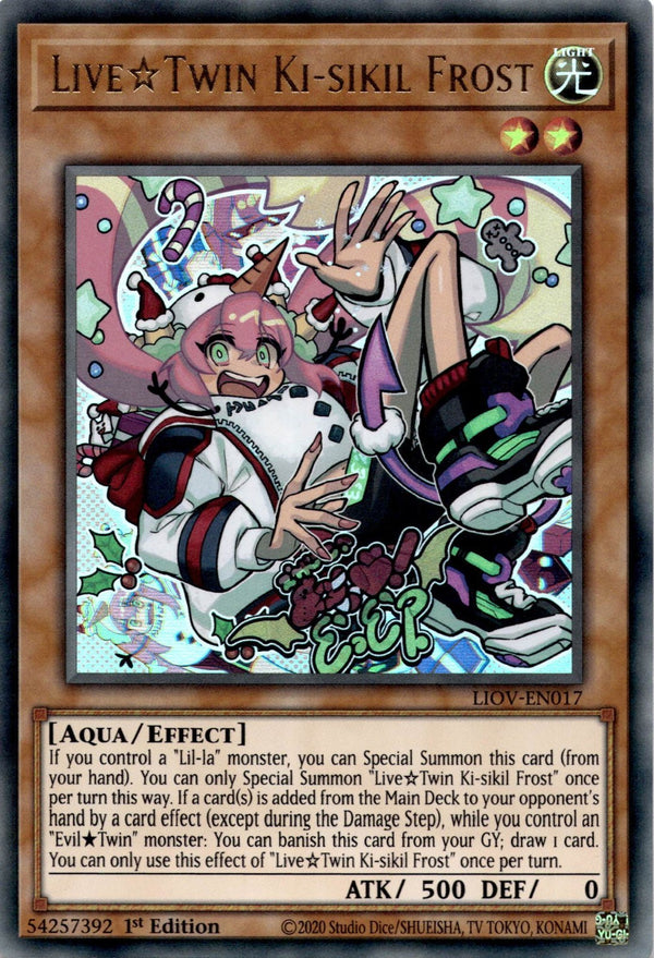 Yugioh Live Twin Ki-sikil Frost LIOV-EN017 Ultra Rare 1st Edition VLP/NM