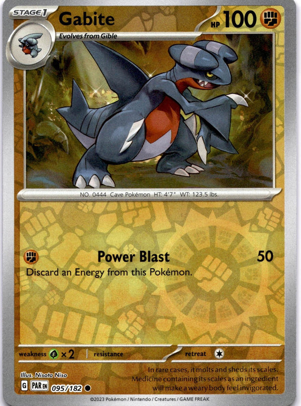 Pokemon Gabite 095/182 Paradox Rift Reverse Holo NM