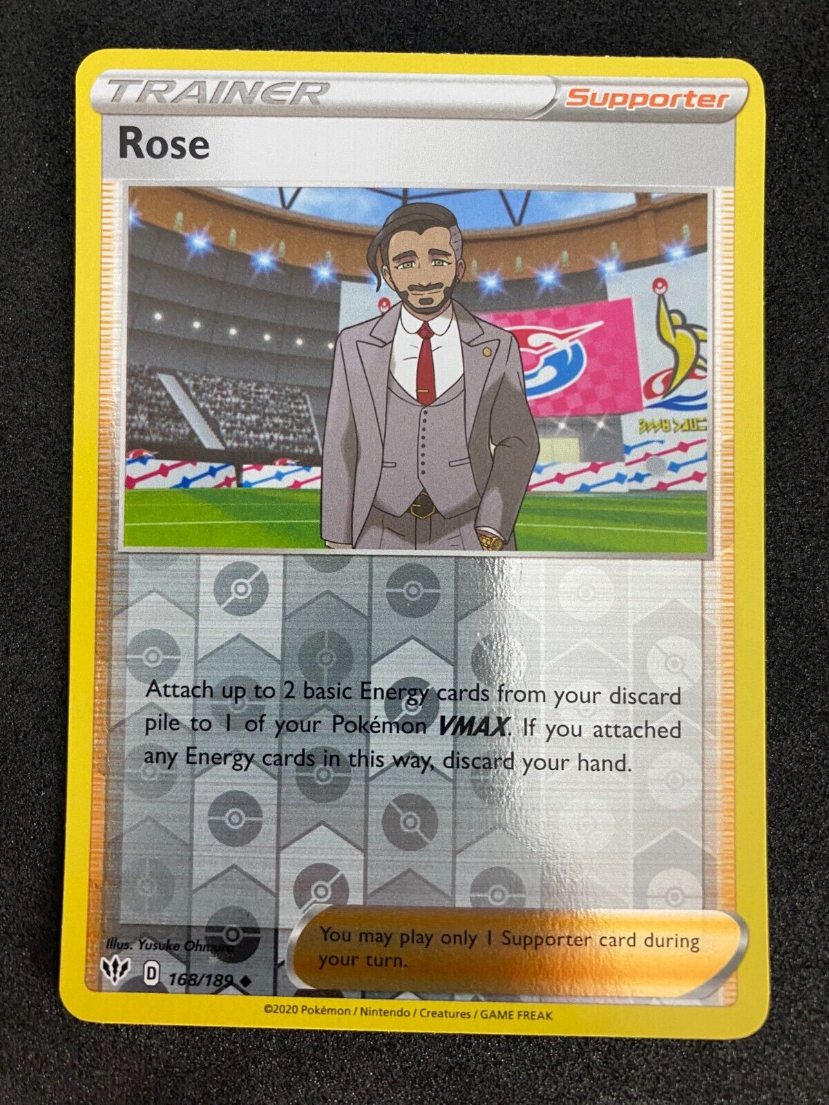 Pokemon Rose 168/189 Darkness Ablaze Reverse Holo NM-MINT