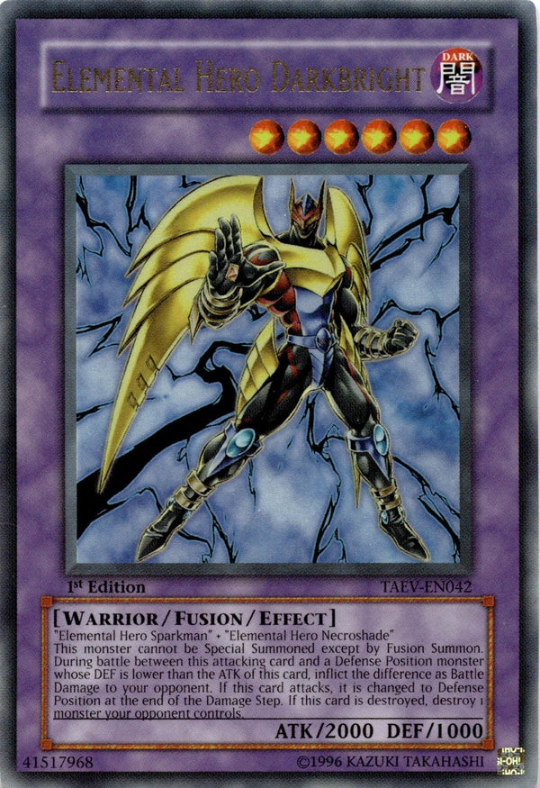 Yugioh Elemental Hero Darkbright TAEV-EN042 Ultra Rare 1st Edition NM
