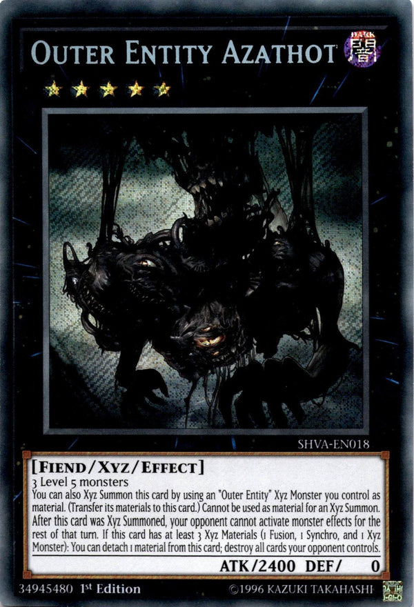 Yugioh Outer Entity Azathot SHVA-EN018 Secret Rare 1st Edition LP
